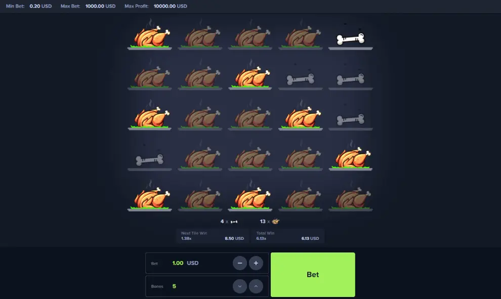 Einzigartige Merkmale von Chicken game. Einzigartige Merkmale von Chicken game.